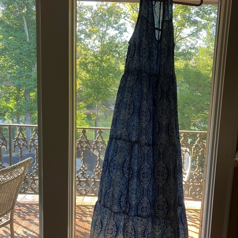 Elegant Blue Maxi Dress